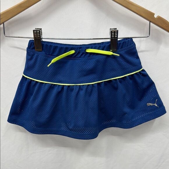 Puma Navy Skirt with Bright Yellow Trim - Picture 1 of 4